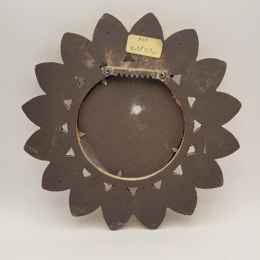 Gold and Silver Sunburst Wall Mirror